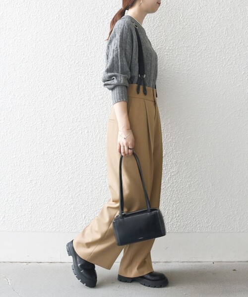 「SHIPS any」 パンツ 38 チャコールグレー レディース_6