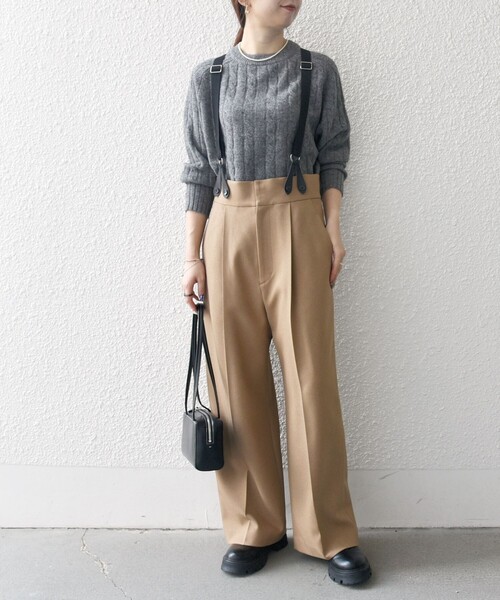 「SHIPS any」 パンツ 38 チャコールグレー レディース_7