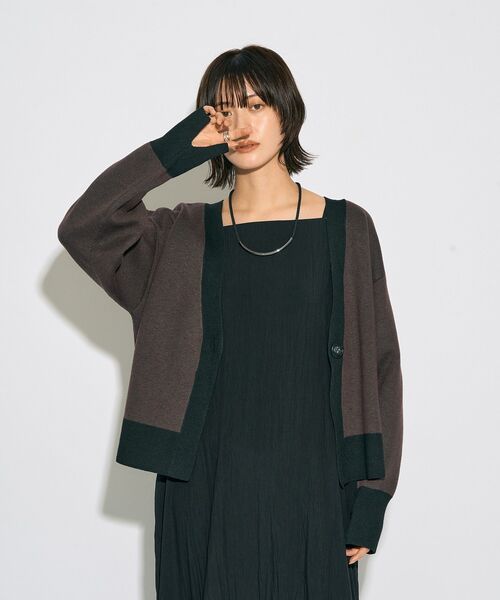 「YECCA VECCA」 ニットカーディガン FREE ベージュ レディース_画像2