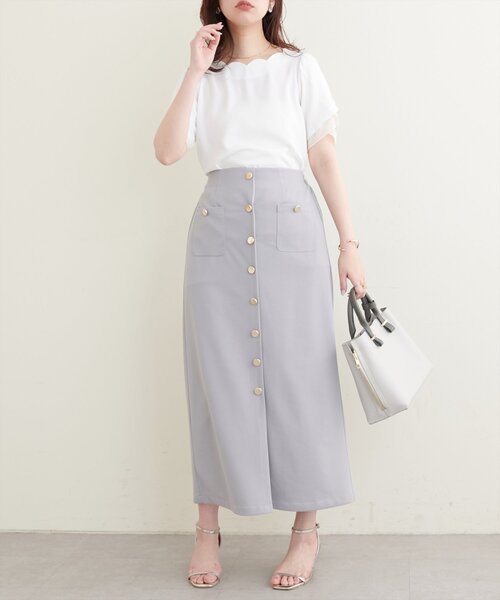「natural couture」 半袖ブラウス FREE ネイビー レディース_画像4