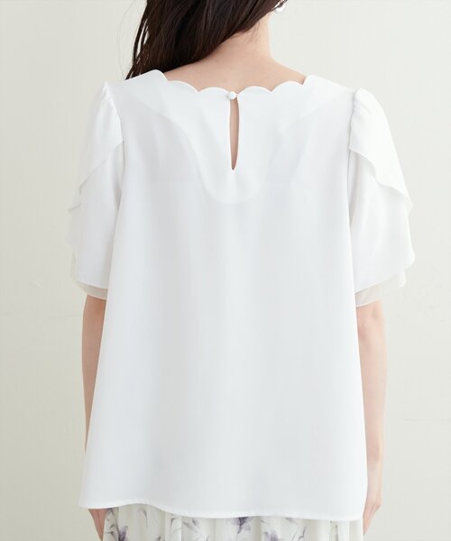 「natural couture」 半袖ブラウス FREE ネイビー レディース_画像7