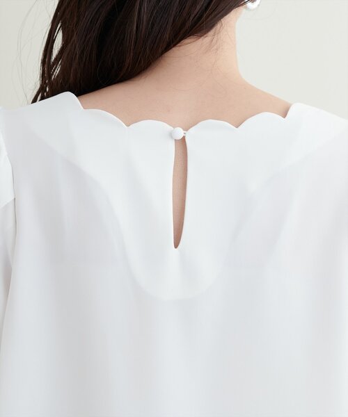 「natural couture」 半袖ブラウス FREE ネイビー レディース_画像9