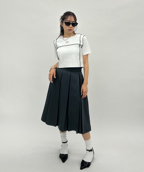 「WHO'S WHO gallery」 半袖カットソー FREE レッド レディース_画像2