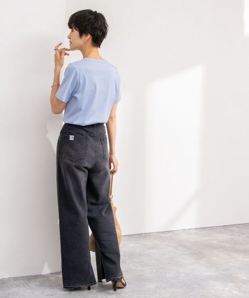 「NOLLEY'S」 半袖Tシャツ 38 ネイビー レディース_画像4