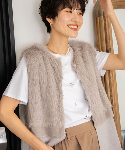 「NOLLEY'S」 半袖Tシャツ 38 ネイビー レディース_画像5