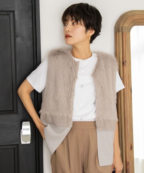 「NOLLEY'S」 半袖Tシャツ 38 ネイビー レディース_画像9