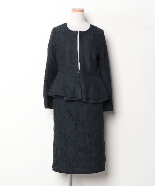 「RUIRUE BOUTIQUE」 スカートスーツ M ネイビー レディース_画像3
