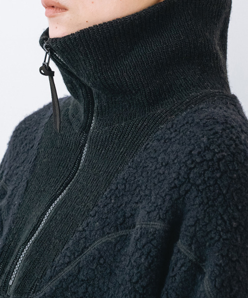 muller of yoshiokubo ミュラーオブヨシオクボ / fleece-texture half-zip Sweatshirt / MLF26709 レディース