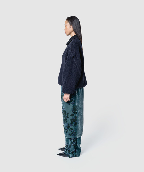muller of yoshiokubo ミュラーオブヨシオクボ / fleece-texture half-zip Sweatshirt / MLF26709 レディース