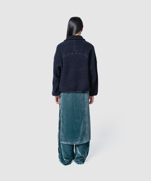 muller of yoshiokubo ミュラーオブヨシオクボ / fleece-texture half-zip Sweatshirt / MLF26709 レディース