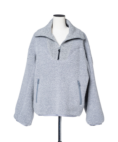 muller of yoshiokubo ミュラーオブヨシオクボ / fleece-texture half-zip Sweatshirt / MLF26709 レディース