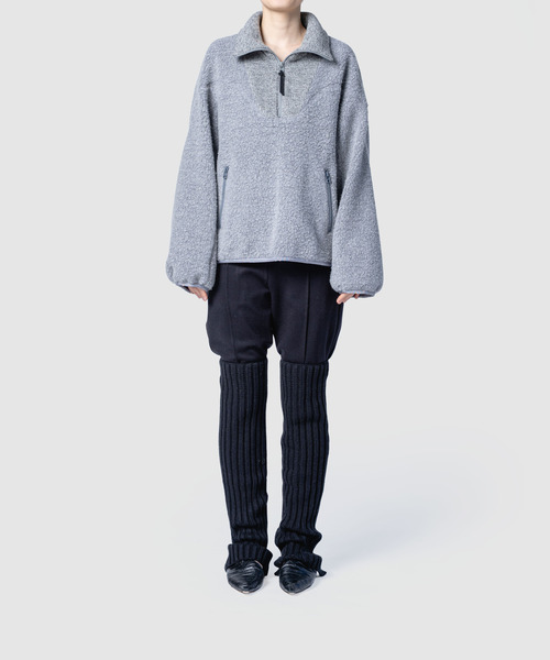 muller of yoshiokubo ミュラーオブヨシオクボ / fleece-texture half-zip Sweatshirt / MLF26709 レディース