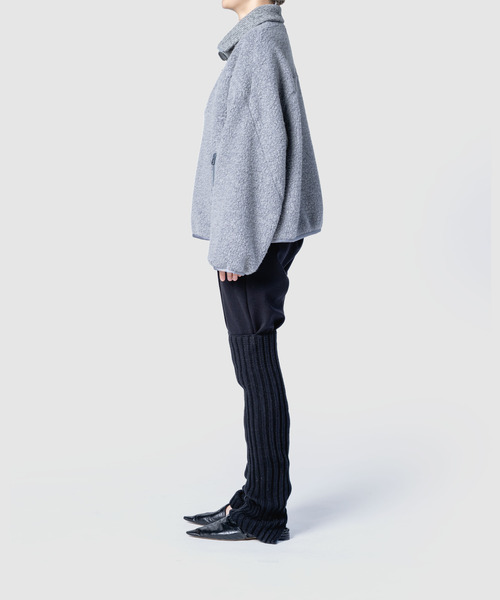 muller of yoshiokubo ミュラーオブヨシオクボ / fleece-texture half-zip Sweatshirt / MLF26709 レディース