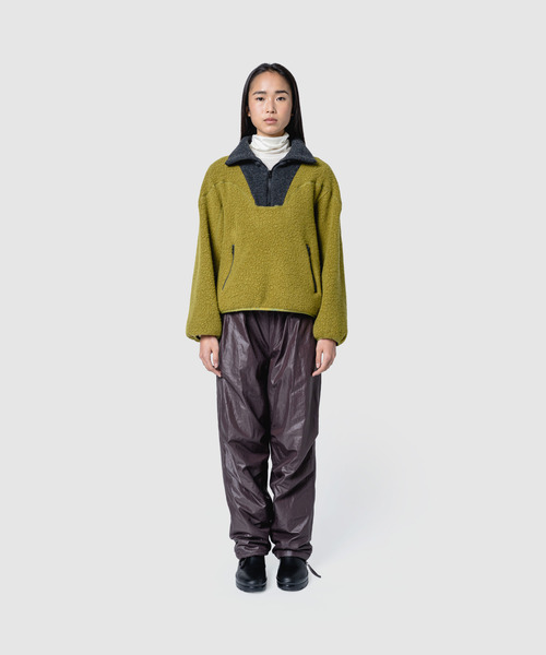 muller of yoshiokubo ミュラーオブヨシオクボ / fleece-texture half-zip Sweatshirt / MLF26709 レディース