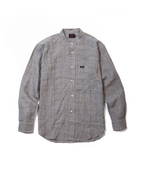 シャツ ブラウス LS Band Collar Shirts Big Silhouette