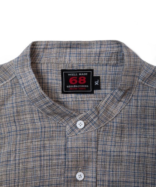 シャツ ブラウス LS Band Collar Shirts Big Silhouette :59285627 ...
