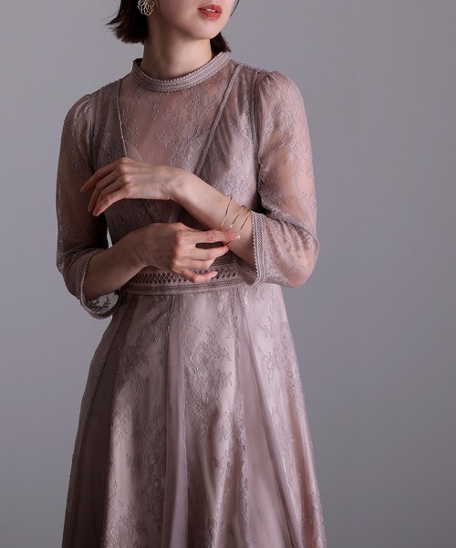 atlo オケージョンドレス　Mサイズ atlo オケージョンドレス 小柄 ゆったり ワンピース 結婚式