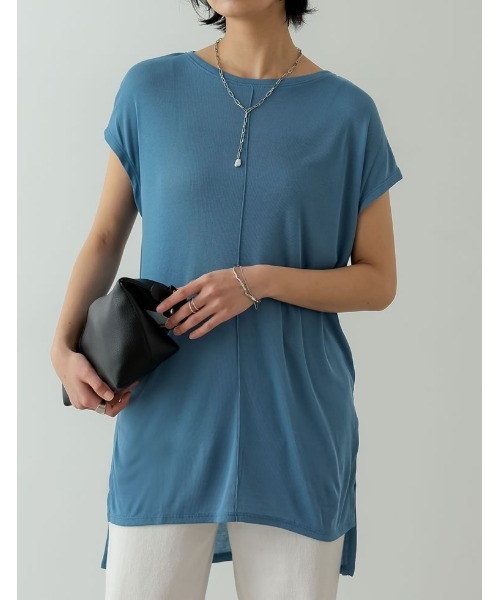Re:EDIT tシャツ シアーフライスセンターピンタックフレンチ