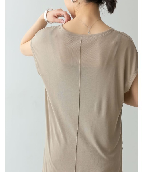 Re:EDIT tシャツ シアーフライスセンターピンタックフレンチ