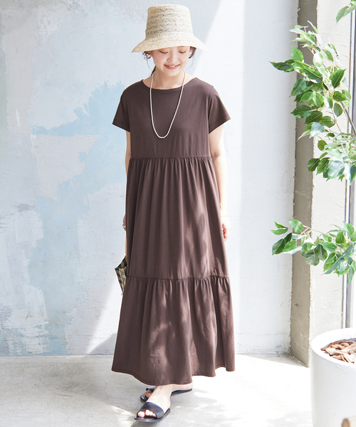 SLOBE IENA（スローブイエナ） ワンピース 半袖 ハイツイスト天竺