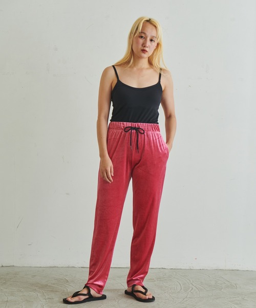 パンツ FTL×浅井なつみ VELOUR PANTS / ベロア イージー らくちん