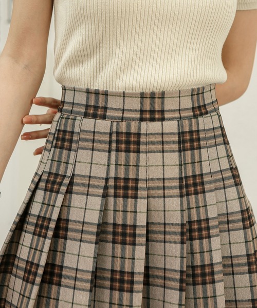 MAISON DE THERESE スカート ハイウエストAラインミニプリーツス
