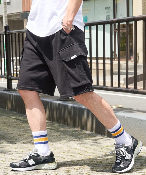 カーゴパンツ 「MAISON CLUB」新素材追加！ワイドカーゴハーフパンツ ショートパンツ　ナイロンショーツ　/　スウェットショーツ メンズ | MAISON CLUB | 15