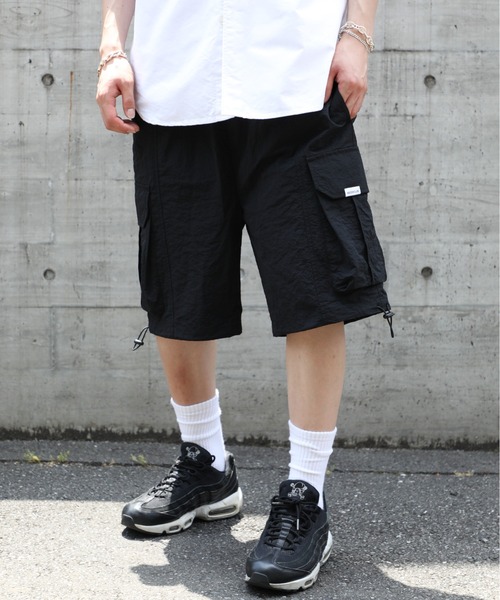 カーゴパンツ 「MAISON CLUB」新素材追加！ワイドカーゴハーフパンツ ショートパンツ　ナイロンショーツ　/　スウェットショーツ メンズ | MAISON CLUB | 12
