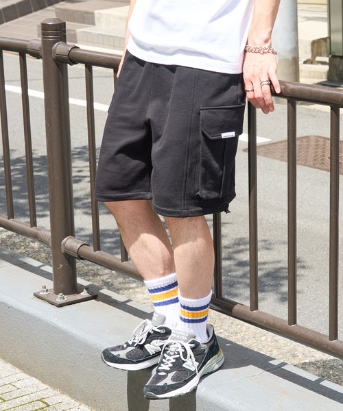 カーゴパンツ 「MAISON CLUB」新素材追加！ワイドカーゴハーフパンツ ショートパンツ　ナイロンショーツ　/　スウェットショーツ メンズ | MAISON CLUB | 16