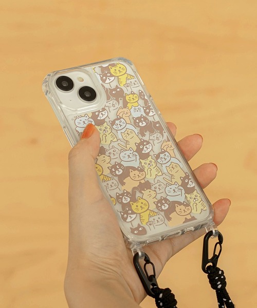 ニューレトロ スマホケース iPhone13 カバー スマホショルダー クリア