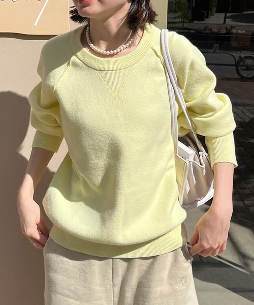 ANNARITA N 売れ筋商品|||アナリタエヌ ニット&セーター アウター レディース Sweaters White RANAN ニット セーター 「新色追加」スウェットライクニット