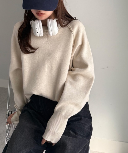 RANAN（ラナン） ニット セーター 「新色追加」スウェットライクニット
