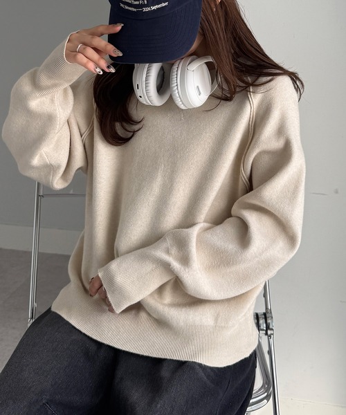 RANAN（ラナン） ニット セーター 「新色追加」スウェットライクニット
