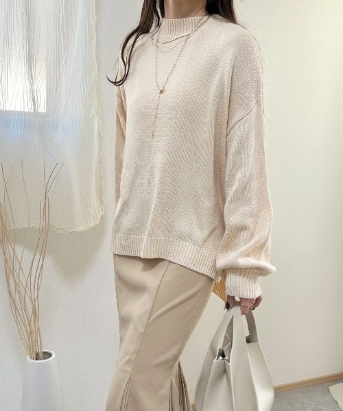 Ada. ニット セーター クルーネックサイドスリットニット レディース