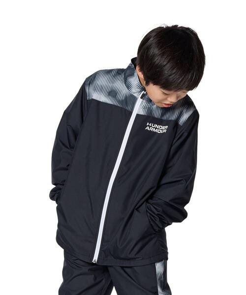 UNDER ARMOUR フルジップ ウーブンジャケット 黒 UNDER ARMOUR コート アウター UAトリコット プリント ウーブン