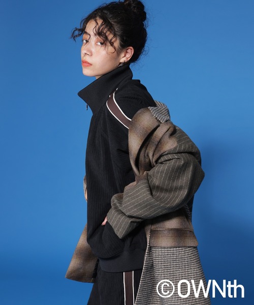 OWNth（オンス） ジャージ テープラインスリーブコーデュロイトラック