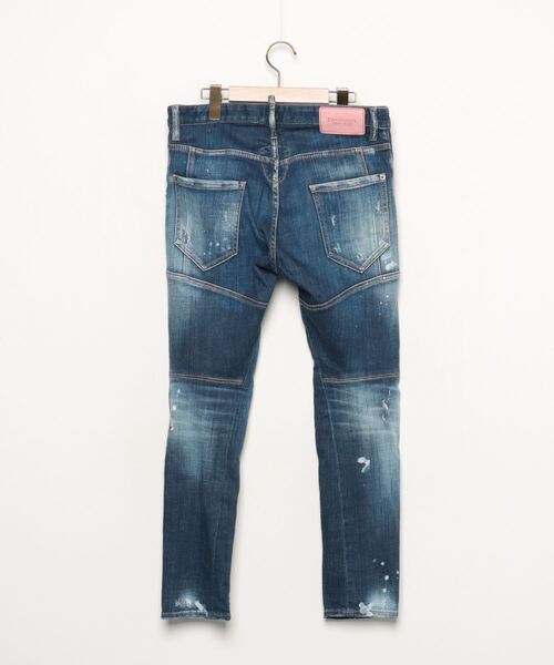 DSQUARED2」 ダメージ加工デニムパンツ 44 インディゴブルー メンズ