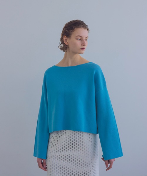 ニット セーター high twist boat neck pull(ハイツイストボートネックプルオーバー) レディース