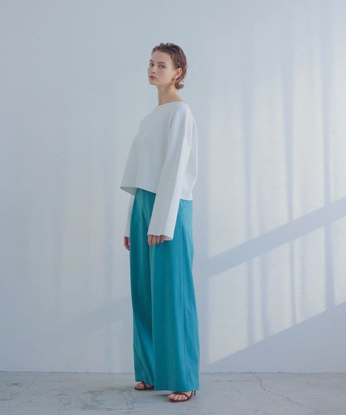 DRESSLAVE ニット セーター high twist boat neck pull(ハイ