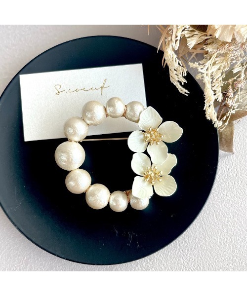 TONE（トネ） ブローチ 「S.coeuf」「S.coeuf」ラウンドブローチ