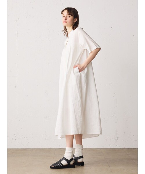 25ss midiumi ハーフスリーブタックワンピース MidiUmi ワンピース ハーフスリーブタックワンピース : ZOZOTOWN