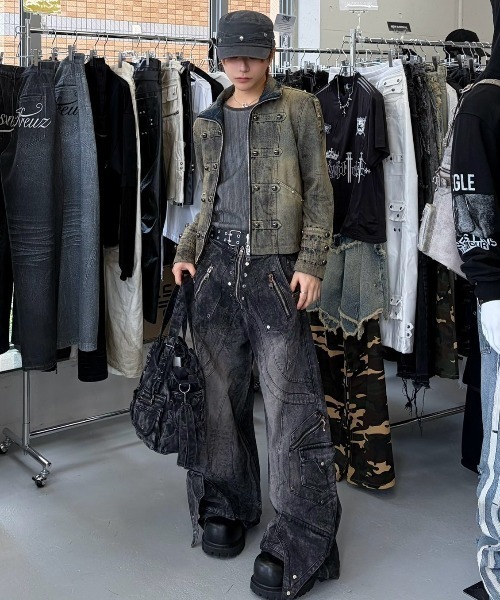 XU ショルダーバッグ 「Never mind the XU」2way denim bag / 「ネバー