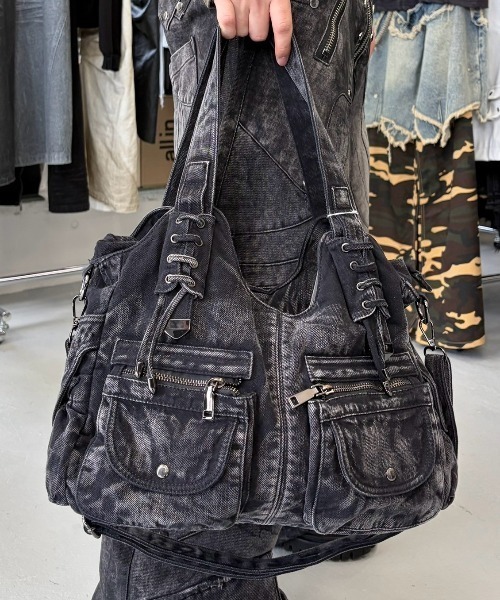 XU ショルダーバッグ 「Never mind the XU」2way denim bag / 「ネバー