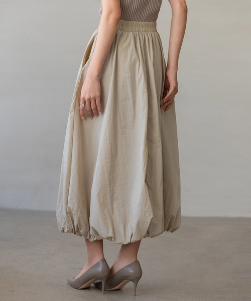 スカート 裏地付きふんわりバルーンスカート レディース : 83870627  