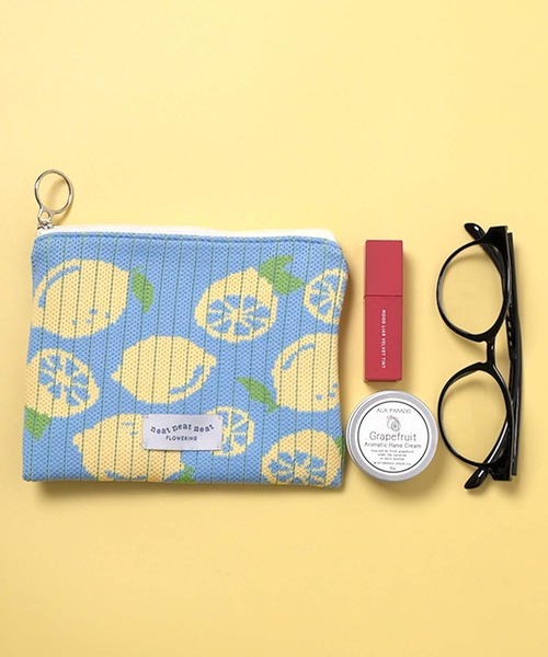 Flowering（フラワーリング） ポーチ ハート/リボン/ニット/フラット