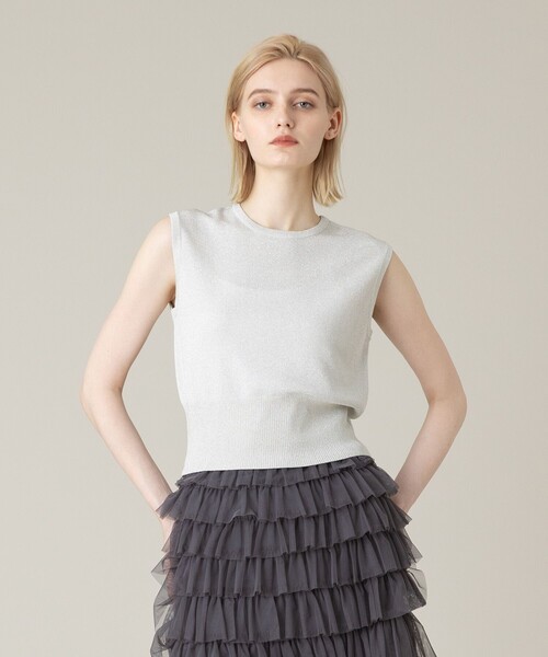 ニット セーター 「LOULOU WILLOUGHBY」リブコルセットラメプルオーバー レディース LOULOU WILLOUGHBY ニット セーター 「LOULOU WILLOUGHBY」リブ