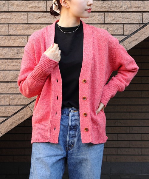 ニット セーター MEYAME/メヤメ　ネップニットカーディガン　NEP KNIT CARDIGAN レディース