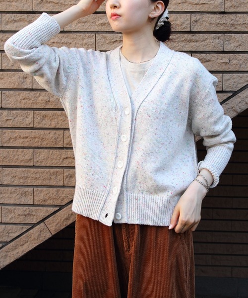 ニット セーター MEYAME/メヤメ　ネップニットカーディガン　NEP KNIT CARDIGAN レディース MEYAME ニット セーター MEYAME/メヤメ ネップニット