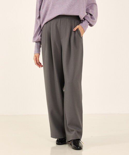 アバハウス マヴィ（abahouse mavie）/【セットアップ対応】ピンストライプ＆無地タックワイドパンツ abahouse mavie（アバハウスマヴィ） パンツ 「セットアップ対応」ピン