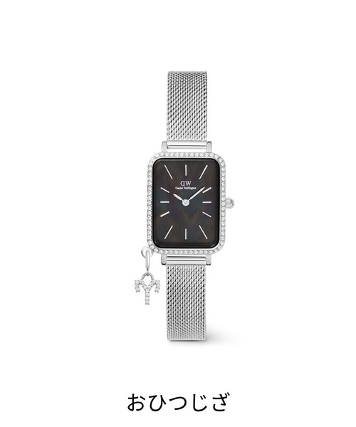 腕時計 Quadro Crystal Zodiac Sterling 20x26MM レーディス 